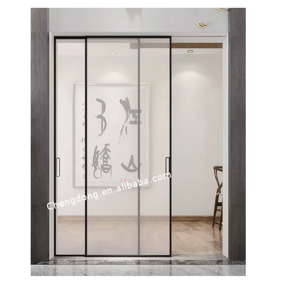 
Australia standard exterior patio 3 panel double glazed triple tempered glass floor to ceiling large sliding doors 