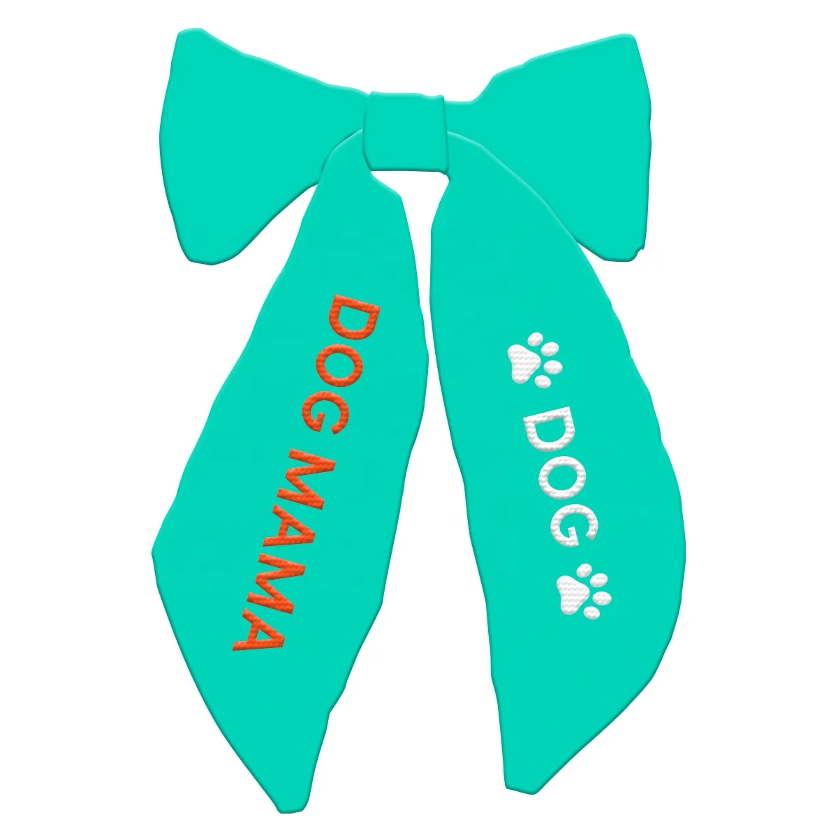 Personalized Dog Mom Mama Paw Pet Embroidery Luxury Hair Clips Bows Hair Accessories Bow headband