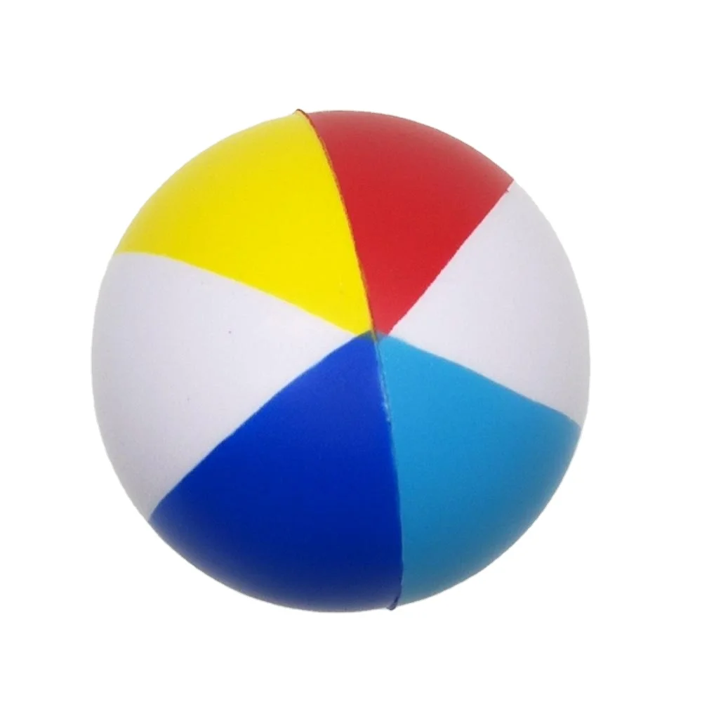 Promotional Round PU Stress Reliever and Squeeze Toy Rainbow Ball with customized logo