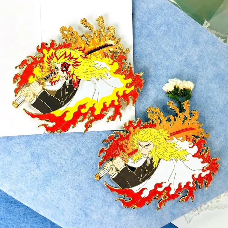 Enamel Pins Manufacturer China Metal Fantasy Chibi Small Cute Demon Slayer Pin Hard Enamel Lapel Anime Pins