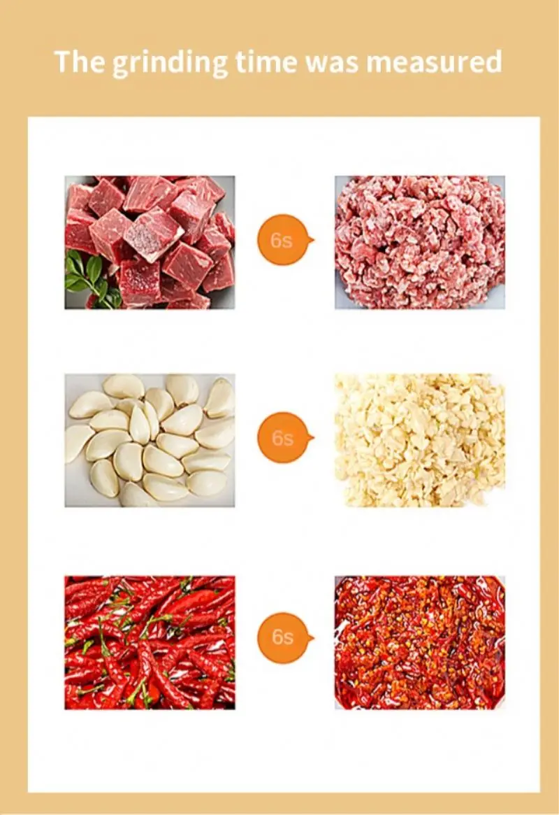 Meat Grinder Electric Processor Steel Machine Slicer 3l Capacity Food Chopper Stainless Multi Function