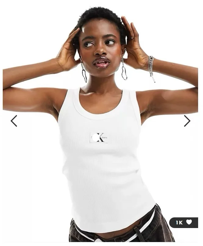 STOCK 2Colors Crop Tops Women Sleeveless Vest Ladies Knit Ribbed Luxury Brand Designer Crop Tank Tops