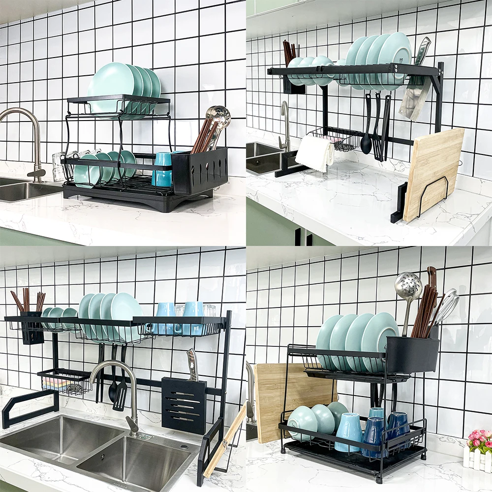 Steel drain drying rack over sink drainer shelf for kitchen storage product sink drainer dish drying rack