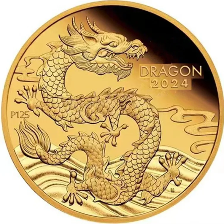 wholesale custom 2024 new product souvenir vintage gold silver 3D dragon challenge coins