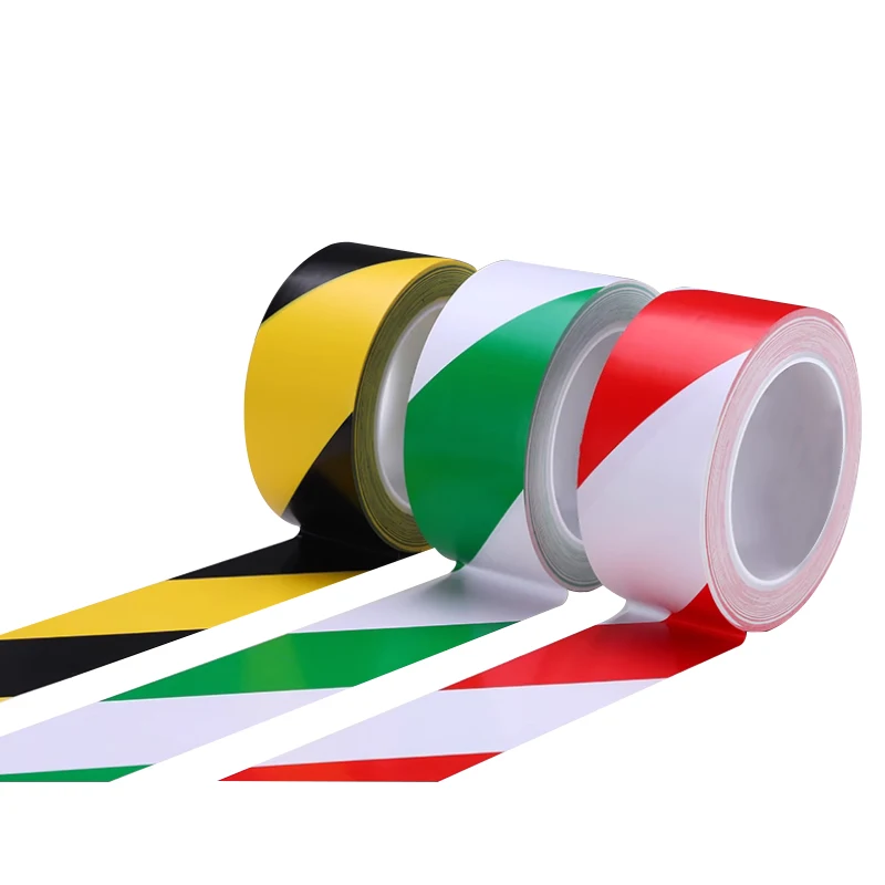 BYSLI Heavy Duty Caution Tape Yellow Warning Danger Safety Line Roll Caution Vinyl PVC Floor Marking Tape for Car/Cable/Road