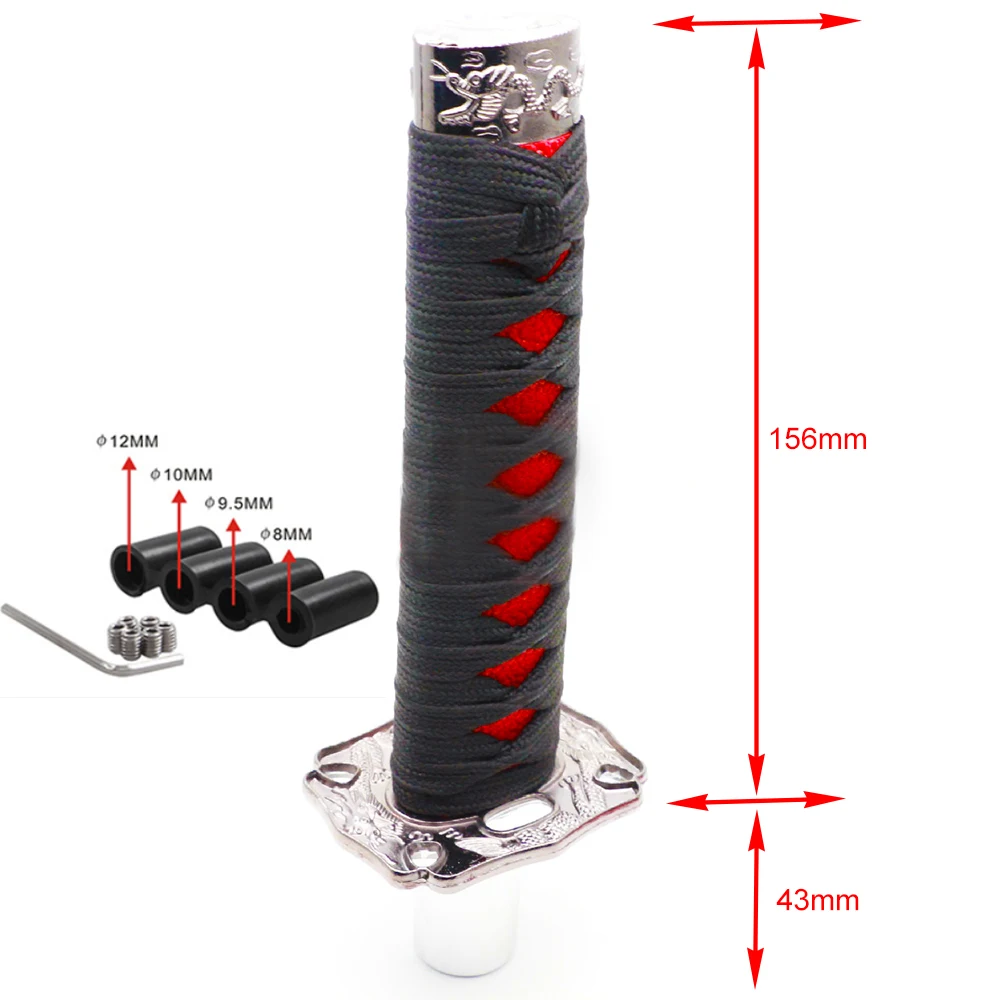 PUERXIN 10/15 CM Auto Car Refit Universal Samurai Sword Shift Knob Shifter Katana Metal JDM Shift Knob
