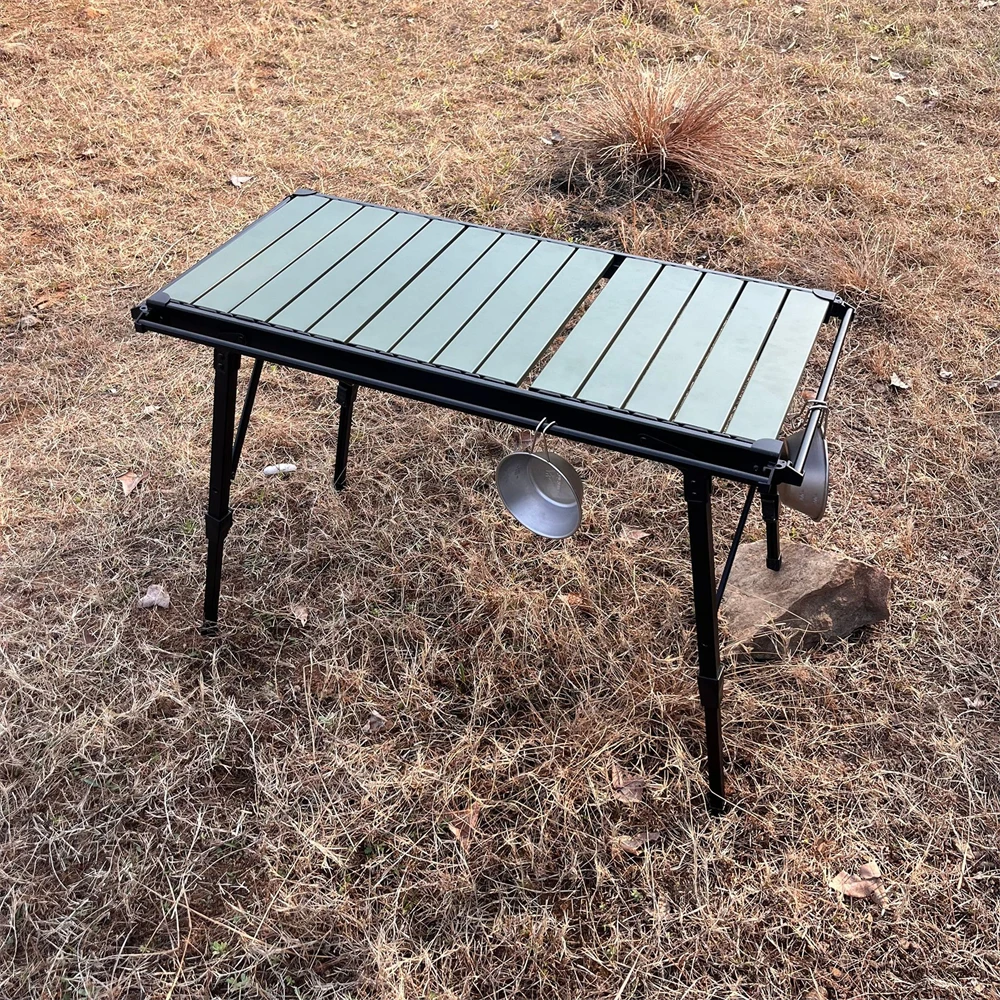 Outdoor Travel Beach Cooking Kitchen Picnic Event Adjustable Egg Roll Bbq Outdoor IGT Portable Aluminium Foldable Camping Table