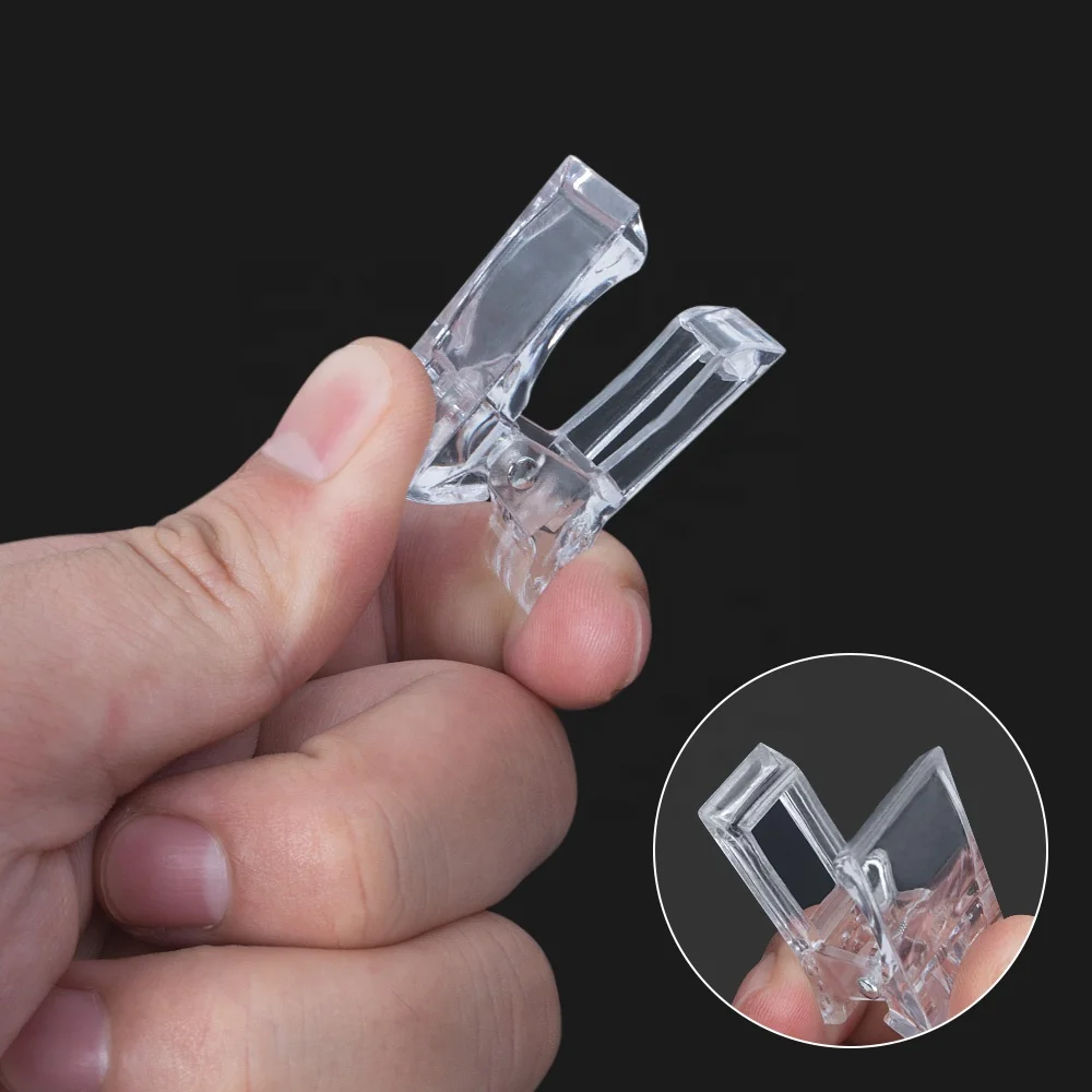 Nail tip clip for quick construction of poly gel auxiliary tool DIY nail art plastic extension clip Nail Repair Tools