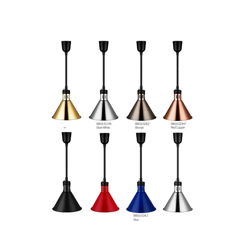 Kitchen equipment hanging  adjustable heat table food warmer lamp / electric colorful buffet food heating lamp for food