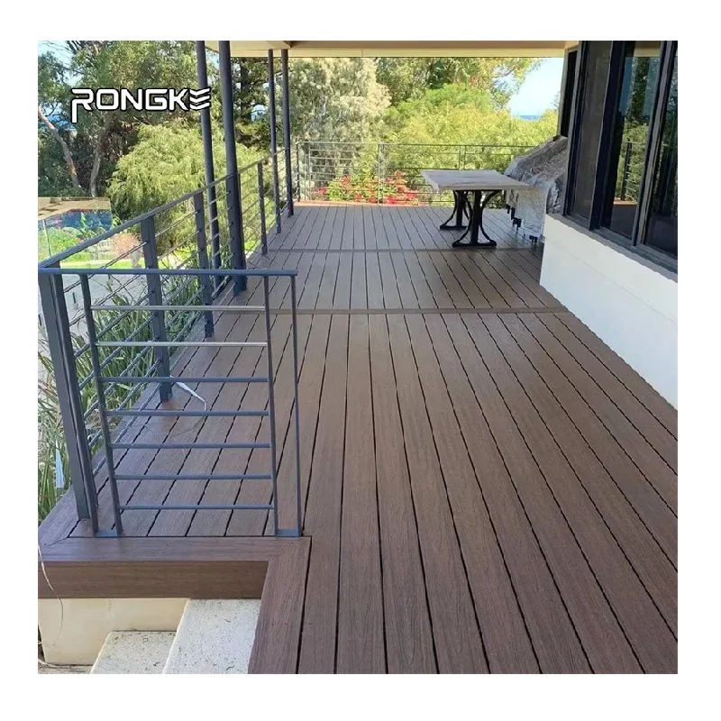 CHINA Good Price 3d Embossing Co-extrusion Hollow Outdoor Garden China Wood Plastic Boards Wpc Flooring Composite Deck