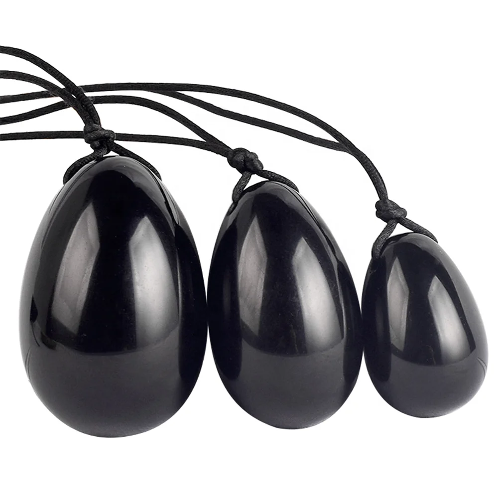 3 size natural stone crystals healing yoni eggs for pevlic and vaginal health