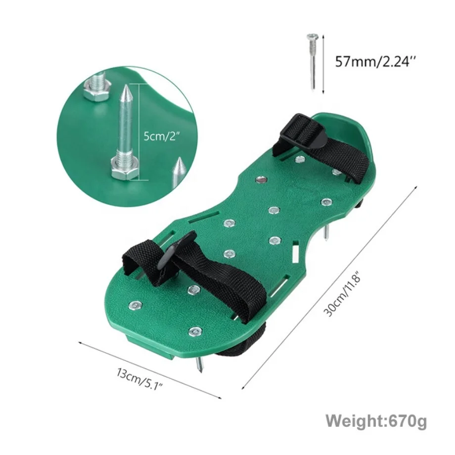 Lawn Aerator Shoes Durable Adjustable Straps and Hook and Loop Straps-One Size Fits All-Lawn Aerator Spike Sandals for Lawns