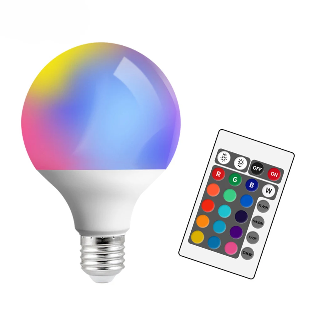 RGB Светодиодная лампа 16 цветов изменение цвета пульт дистанционного управления RGBW цветная светодиодная разноцветные лампы