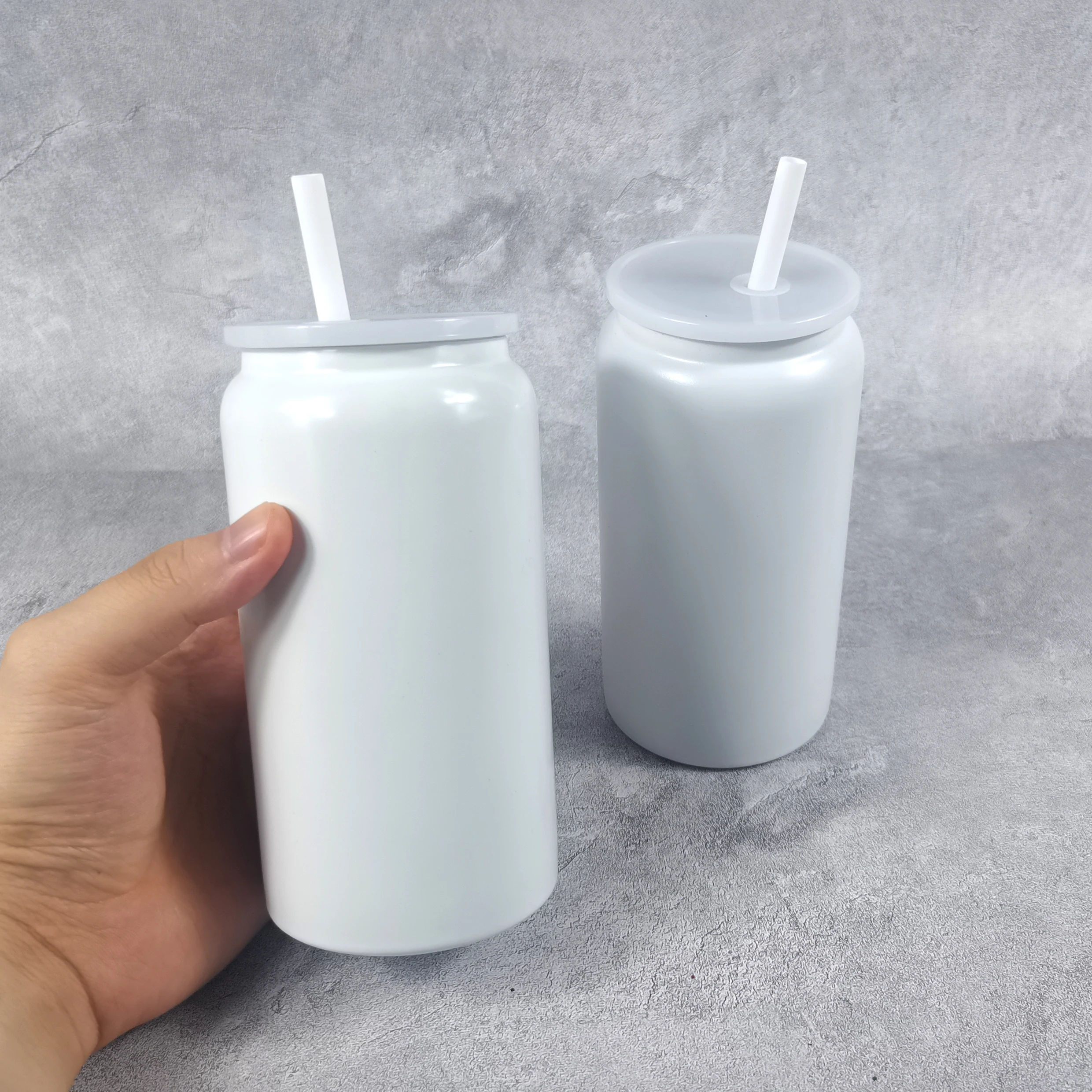 USA Warehouse 16oz Halloween Luminous Color Changing Cups 16 oz Glow in the Dark Insulated Stainless Steel Sublimation Soda Can