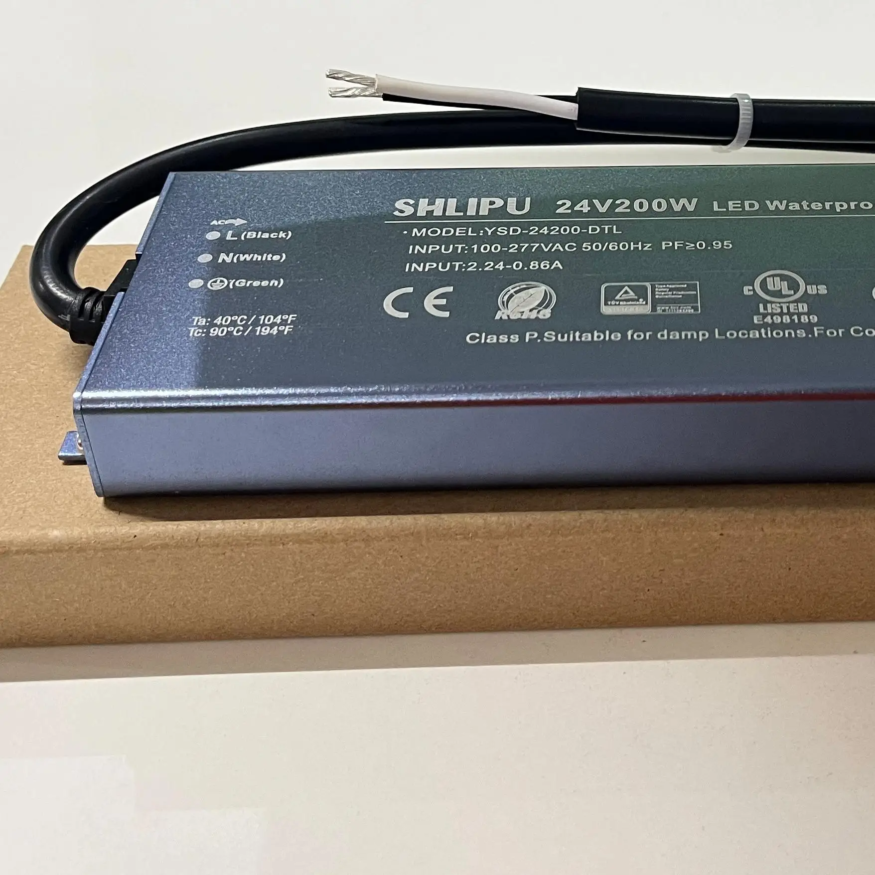 Factory Manufacture High Quality IP67 Waterproof LED Driver 110V-277V Ac To Dc Output 12v 24v 48v Waterproof Power Supply