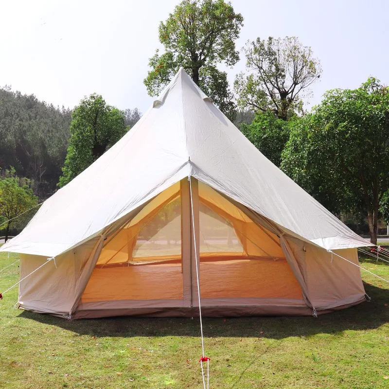 Mildew Proof Cotton Canvas Tipi Tent Mesh Canvas Bell Tent