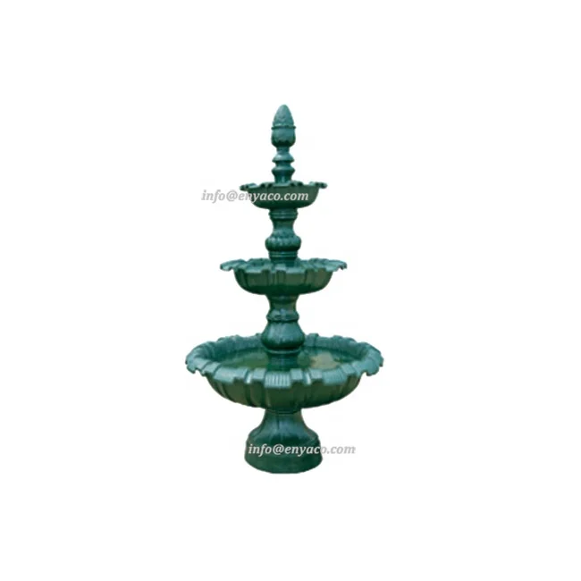 3 Tier Patio Backyard Iron Casting Other Garden Ornaments & Water Features Standing Fountain for Outdoor