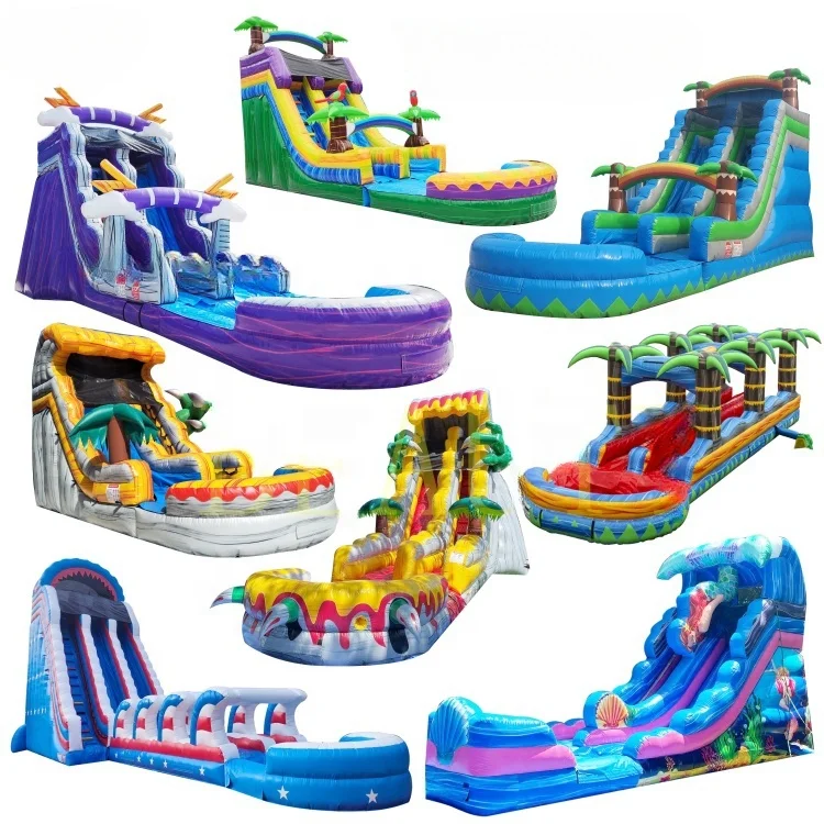 Customized Commercial Quality PVC Inflatable Water Slide Or Dry Slide Pool for Adult Inflatable Slides Waterslide For Sale