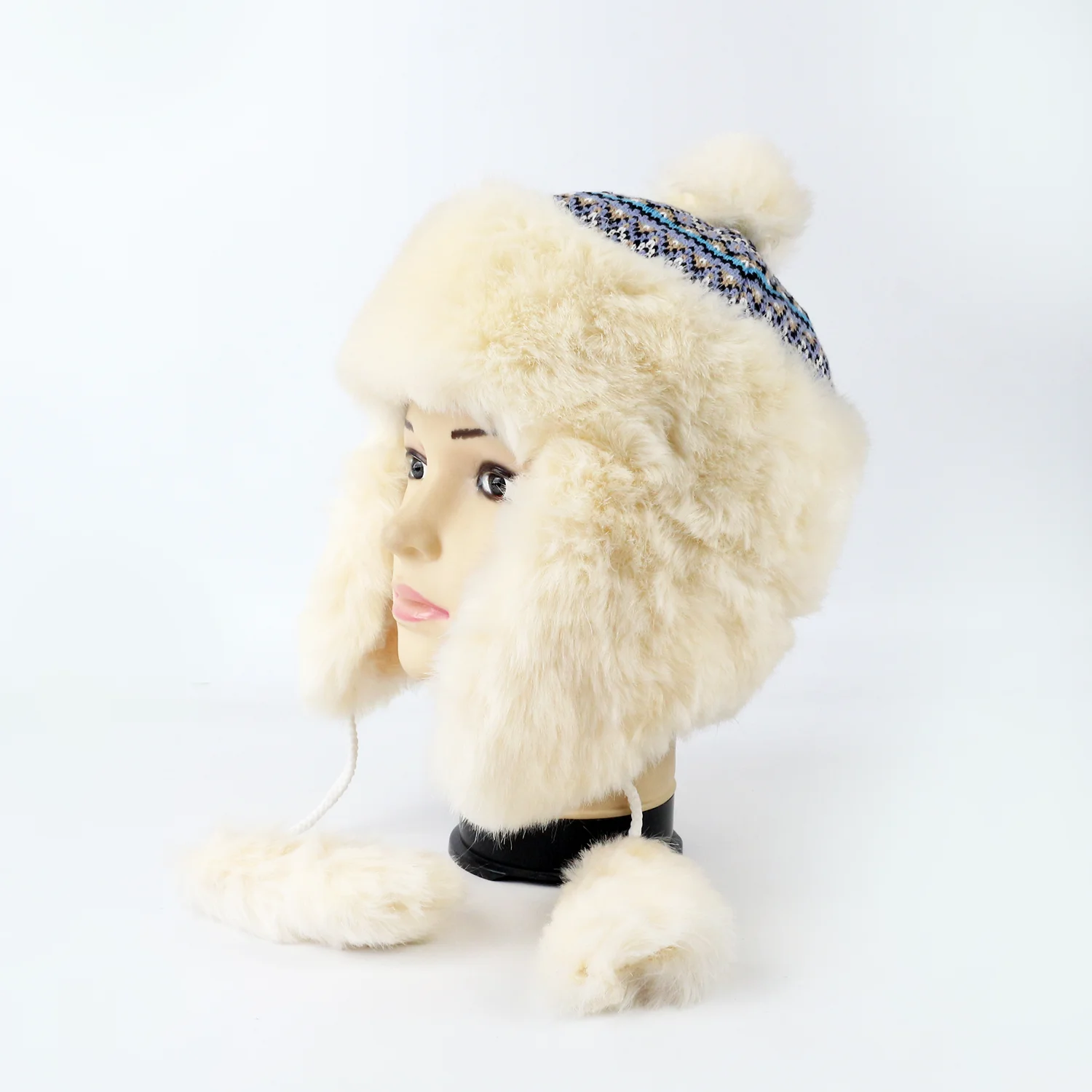 Hot selling colorful  fur hat European and American fisherman hat fur casual fashion ladies warm fluffy hats