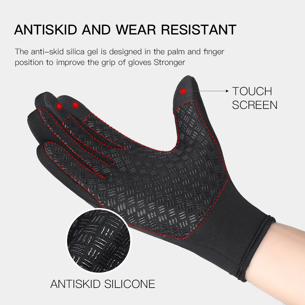 Winter Fleece Warm Touch Screen Waterproof Bike Riding Gloves Outdoor Sports Gloves