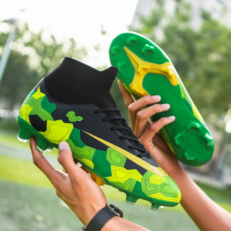 2022 high top AG nail football shoes Chaussures de physical hard boots for men by