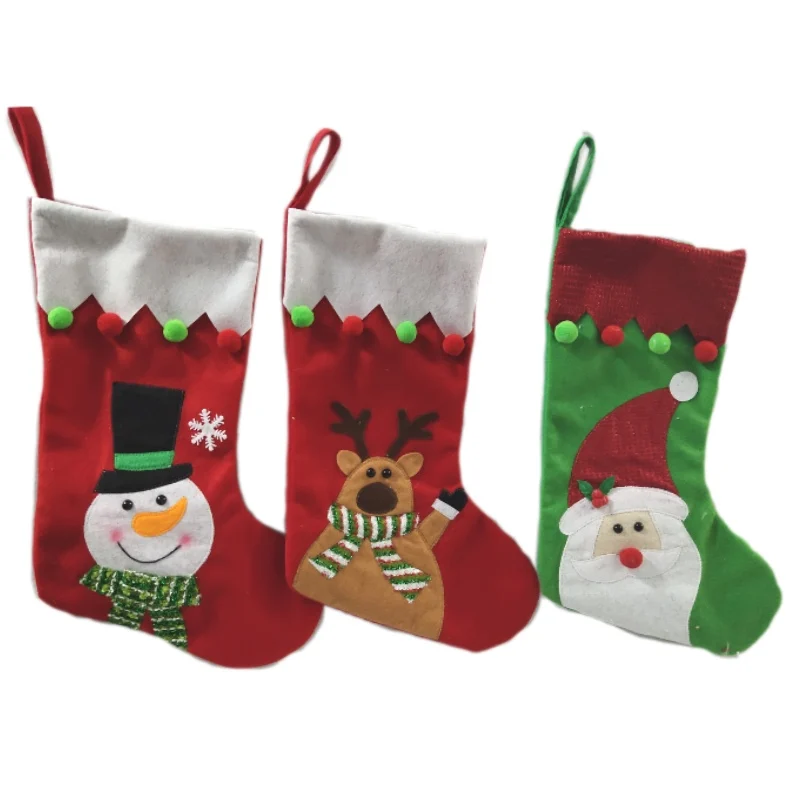 custom christmas tree hanging decoration xmas deck the halls personalized santa snowman reindeer stocking