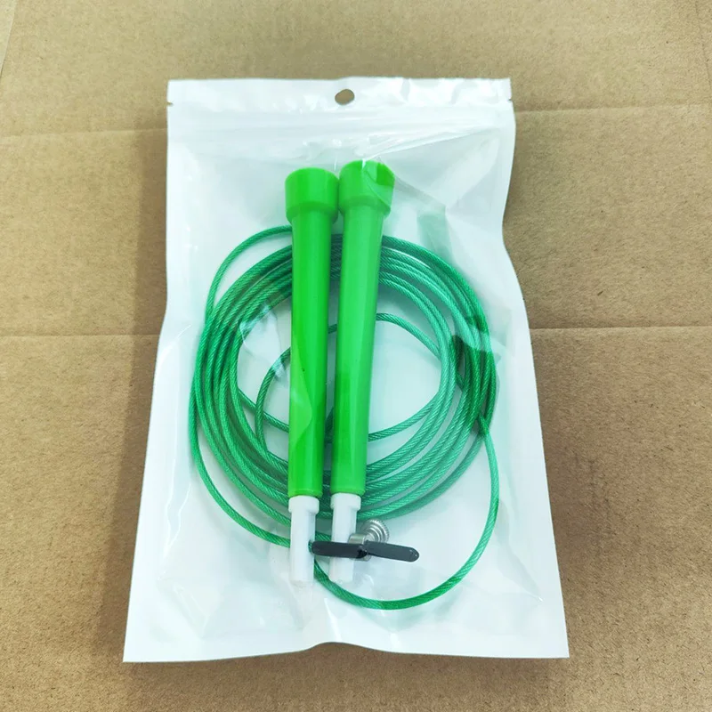 Home Gym Custom Logo Colorful Adjustable Sport Jumping Rope Black PVC Handle Speed Skipping Jump Rope For Kids Men Women