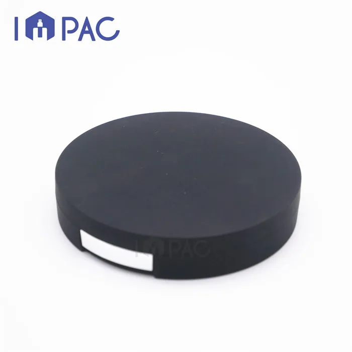 cosmetic flat round black empty blush compact powder case with mirror 8g