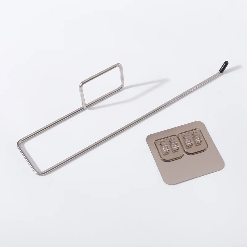 Self Adhesive Stainless Steel Kitchen Tissue Paper Roll Holder Wall Mounted Towel Rack