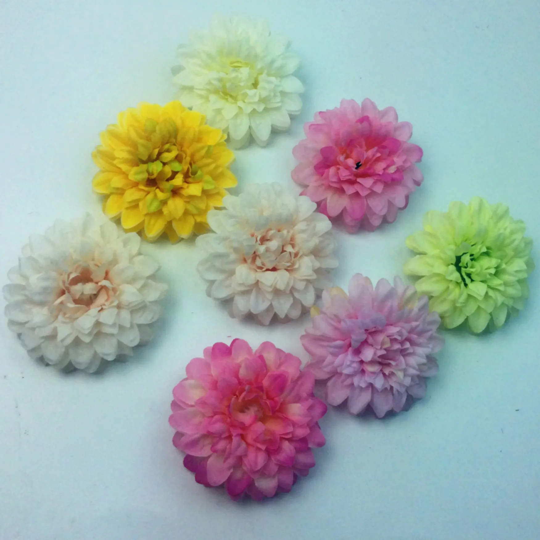 silk artificial flower Chrysanthemum flower head wedding Wreath decor flower