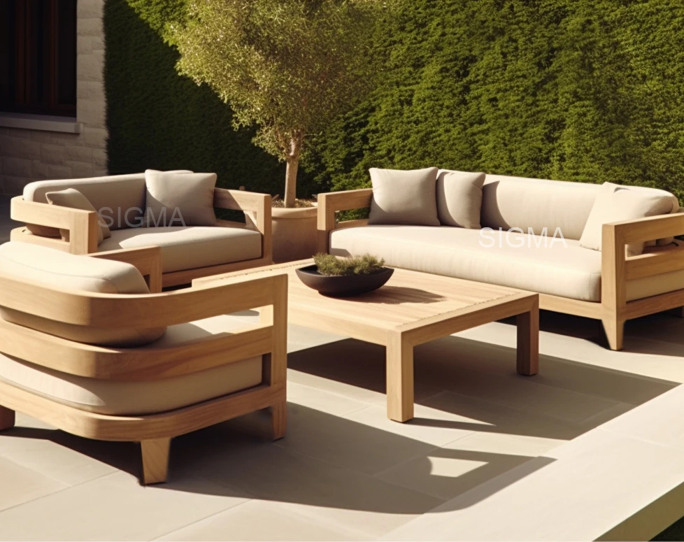 SIGMA Luxury Teak Sofa Set Patio Furniture Set Garden Sets Outdoor Furniture