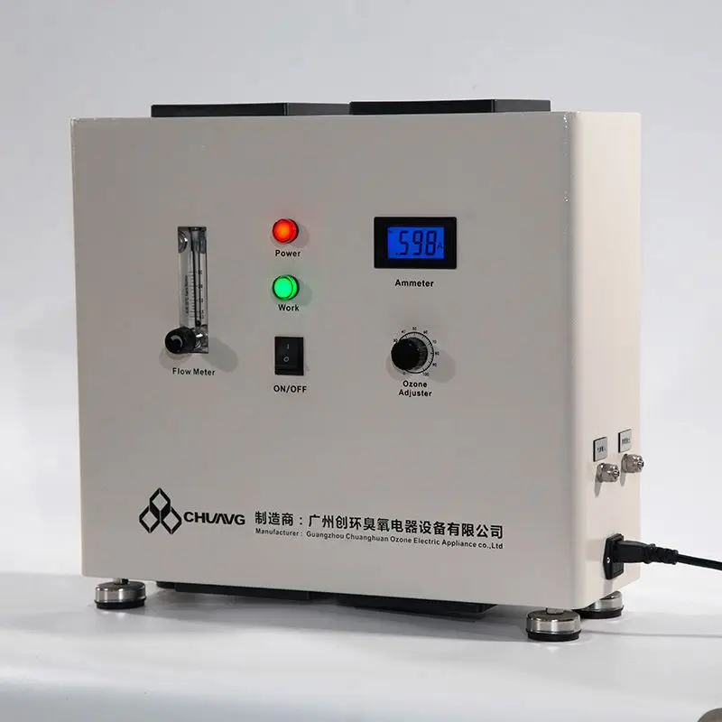 Continuous working ozone generator for laboratory water treatment