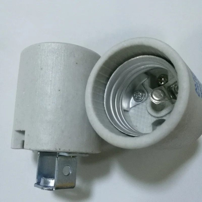 CE Approved  E27 Ceramic Lamp Holder 250v 4A 660w Lampholders with Bracket