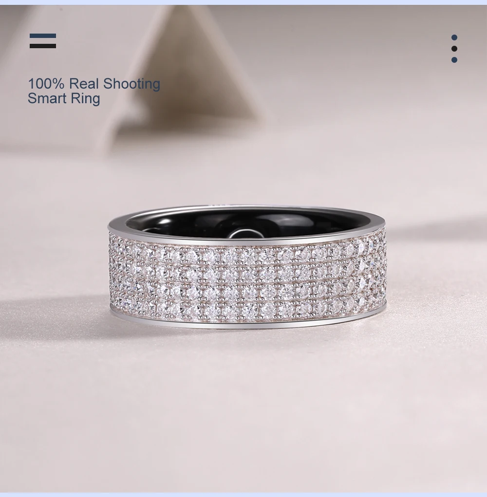 110m Waterproof Slim Shank Long Battery Life Health Monitor Sleep Blood Oxygen Monitor Smart Ring