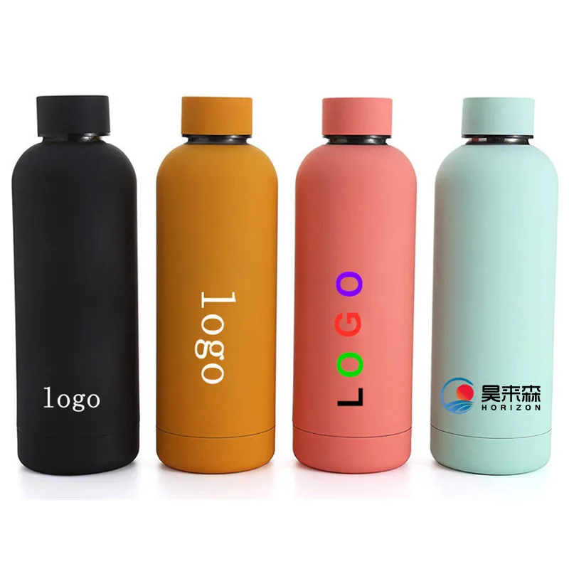 Special design Rubber paint 500Ml vacuum flask Double wall  Insulated Stainless Steel water Bottles