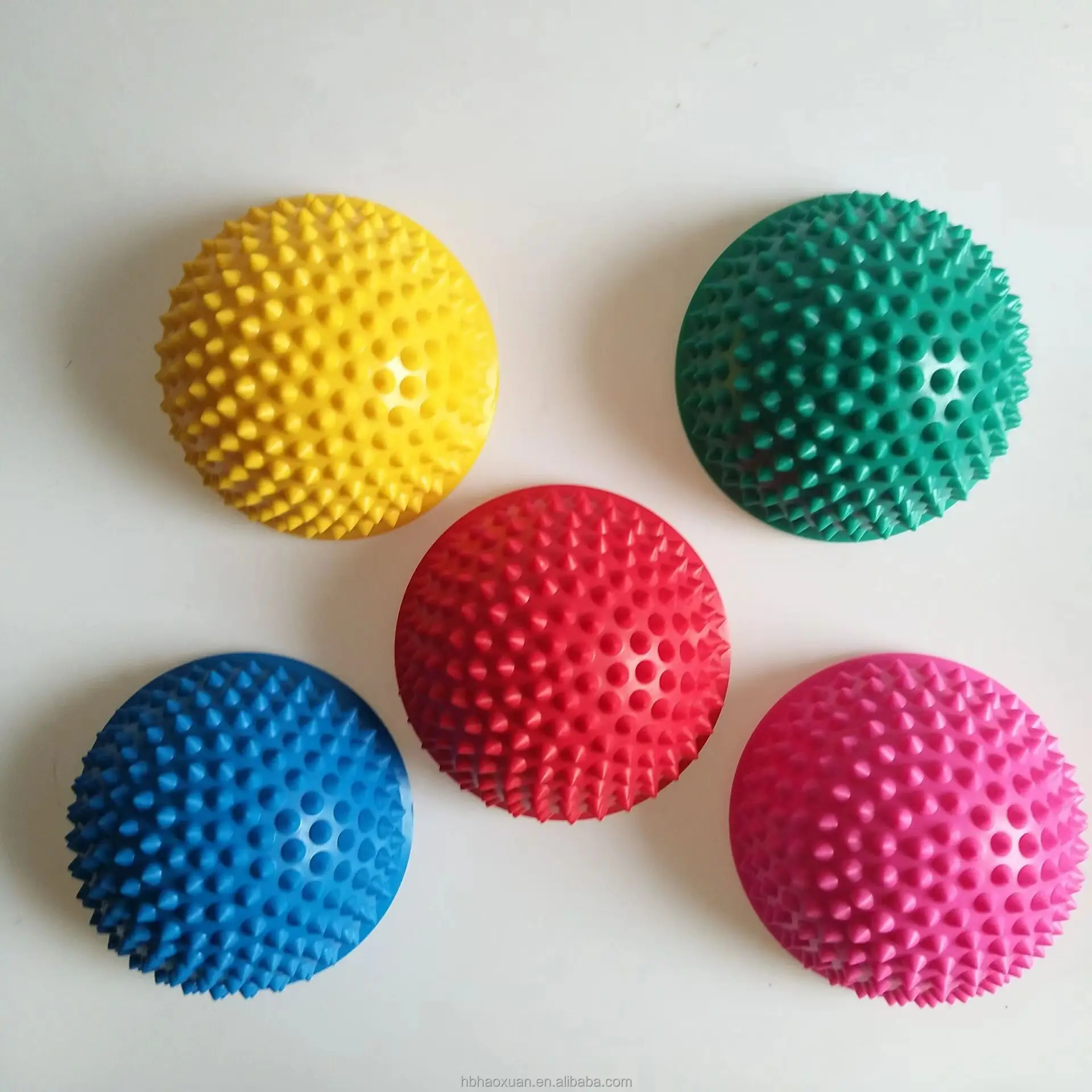 Yoga Fitness Exercise Half Round PVC Spiky Foot Therapy Massage Ball