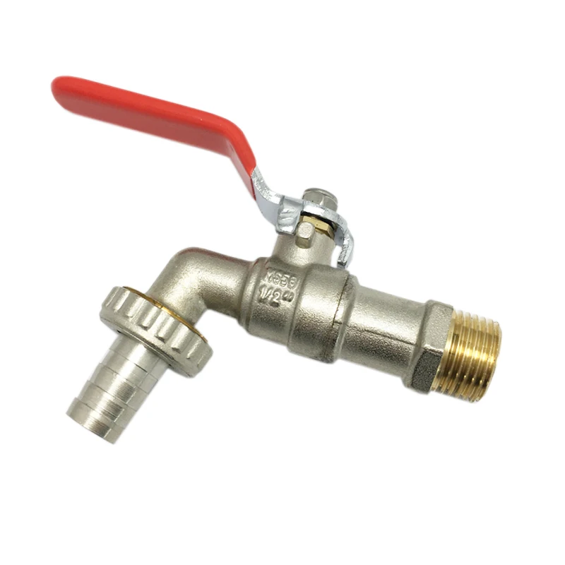 Nickel Plating chormed coated brass water faucet for hose tube connection sanitary wares bathroom