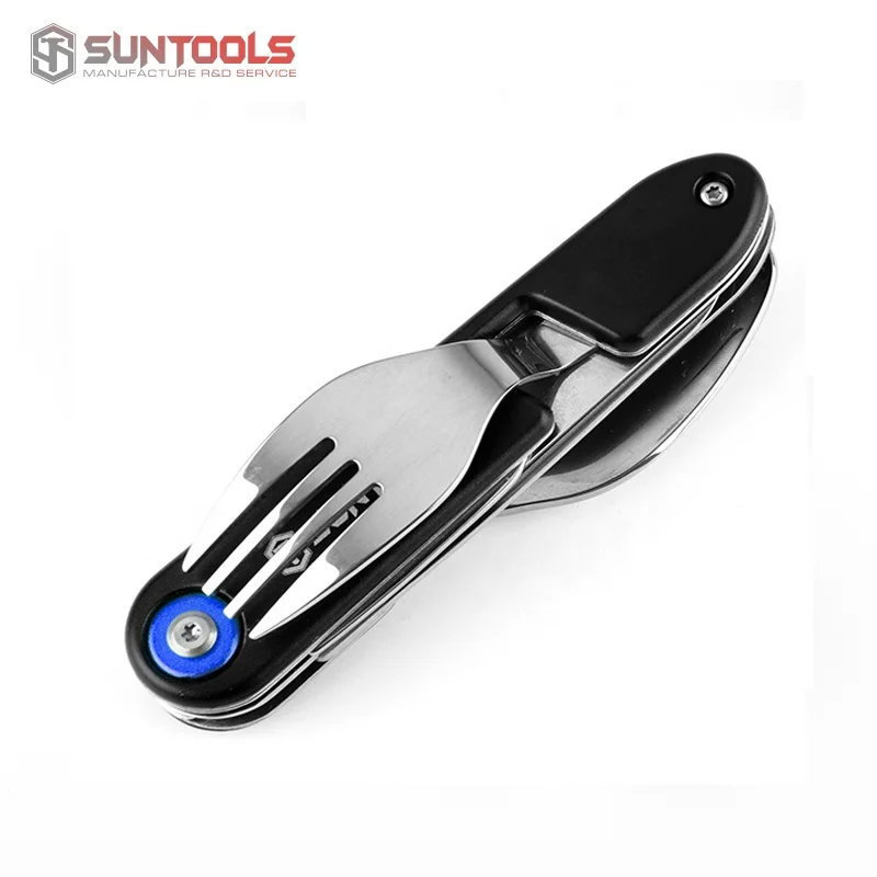 Camping Cutlery Set Stainless Steel Spoon Fork Knife outdoor Flatware Set chinese 4 in1 Tableware Pocket Cutlery for travel