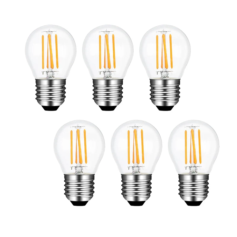 Dimmable Led Filament Bulb G45 High Lumens 700lm Edison Globe Lamp 8W E27 2700K Warm White Incandescent Replacement Lamps
