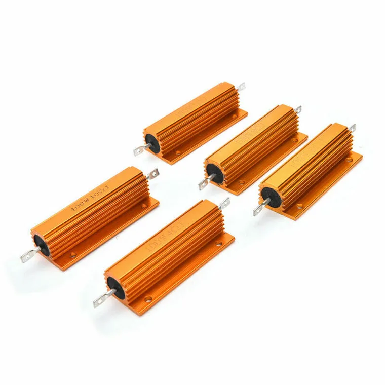 RX24-300W 1R-2K Dynamic Gold Aluminium Braking Resistor Aluminum Braking Resistor Gold Aluminum Housed Resistors