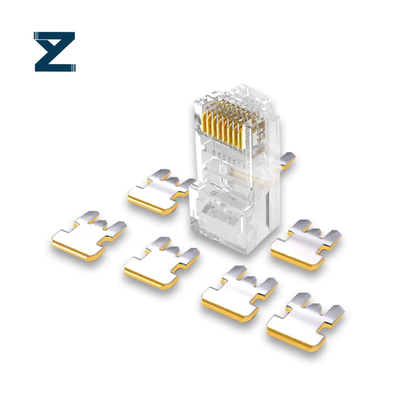 100Pieces/Bag Plug Conector Rj 45 Cat5 Pass Through Rj45