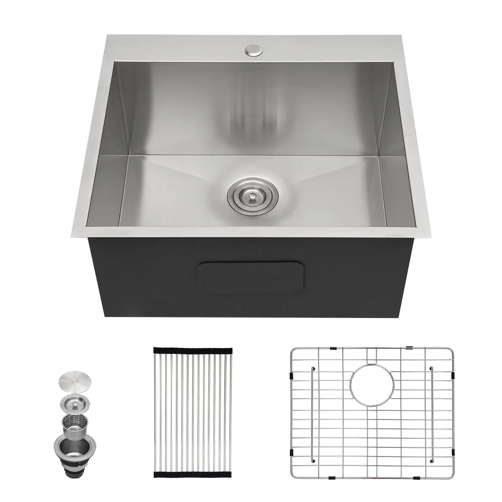 Sarlai Customizable Stainless Steel Laundry Trough Kitchen Utensils Stainless Steel Single Trough Sink