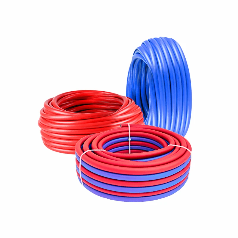 Red blue PVC high pressure industrial gas tubing oil welding hose braided rubber oxygen-acetylene air gun pipe hose