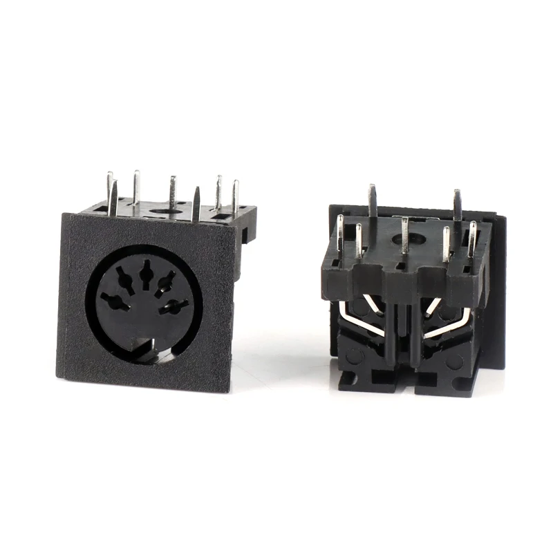 DS-5-03 Din female Connector 5cores pcb Panel Mount DS series 5pins circular din socket connectors