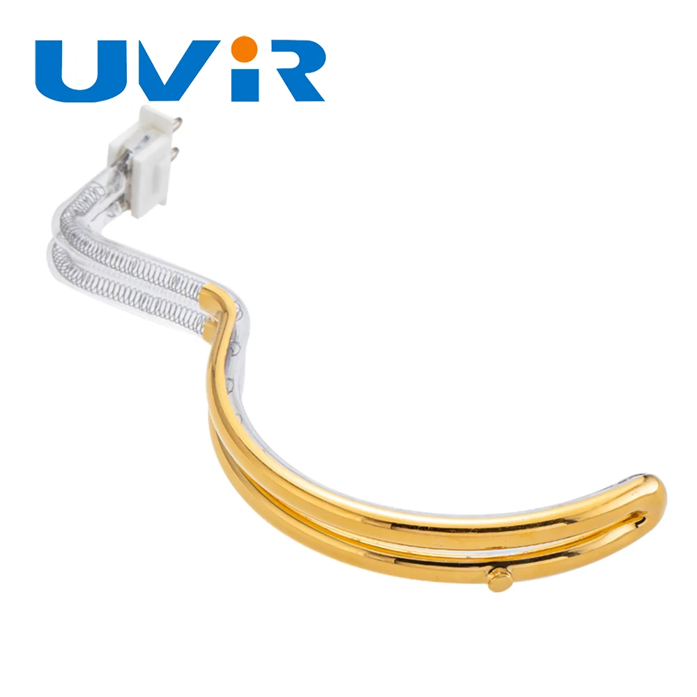 UVIR OEM Half-gold reflector IR Heater Lamp Quartz Infrared Heating Element