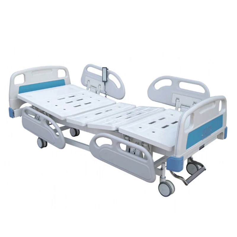 New Stainless Steel 5 Function Medical Bed Intensive Care ICU Bed Hospital Furniture Equipment