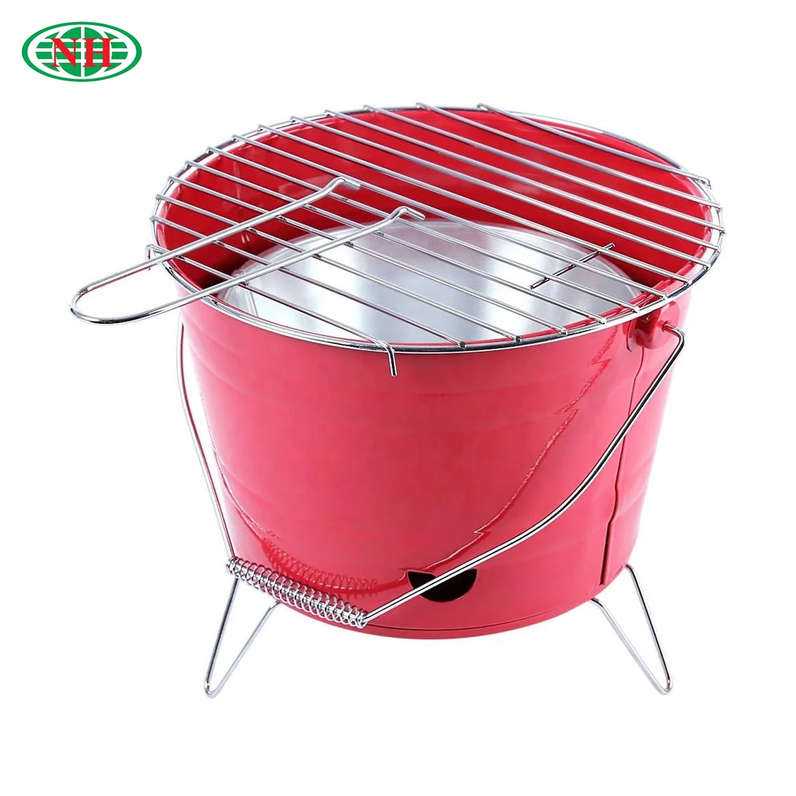 BSCI Small Charcoal Barbecue Grill Portable BBQ Bucket
