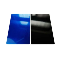 0.8MM Hard Laser Engraving Metal Cards Blank Laser Cut Anodized Aluminum Business Card Black Name Cards 100 PCS