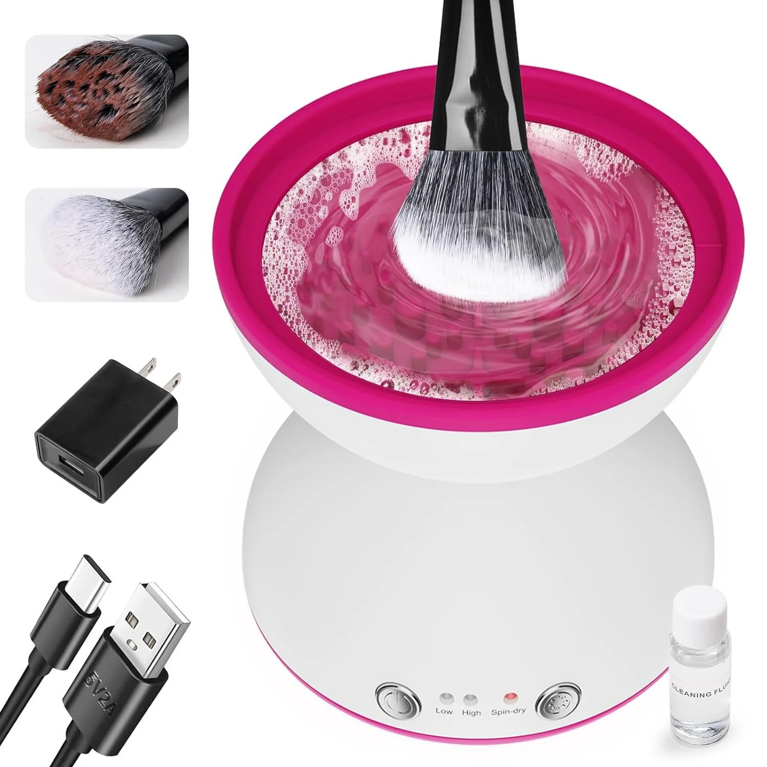 Electric Makeup Brush Cleaner Machine Portable Automatic USB Cosmetic Brushes Cleaner
