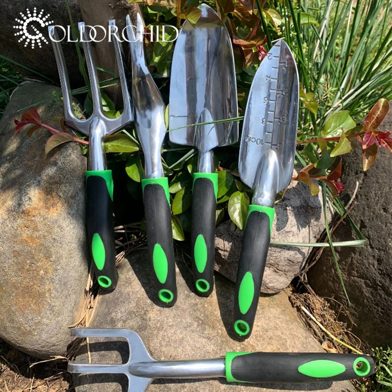 
Gardening Tools-5 Piece Heavy Duty Hand Tool Kit-Resistant Trowel Cultivator Weeder Sets for Flower and Vegetable Plants Care 